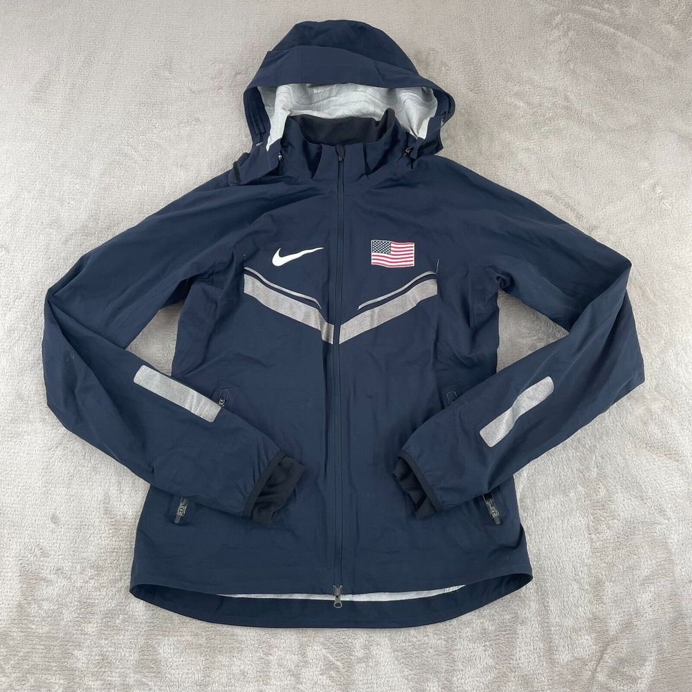 Nike Racing Storm-Fit 5 Jacket Women Small USA Olympic Running Hooded RARE